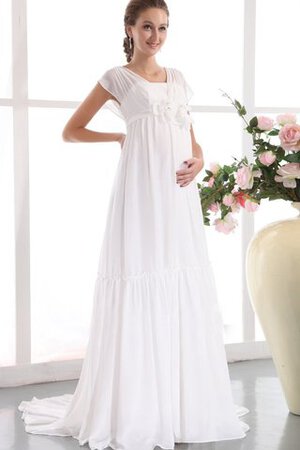 Robe de mariée en chiffon mode longueur au ras du sol satin en simulation delicat