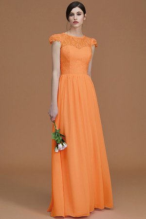 Robe demoiselle d'honneur naturel ligne a de princesse jusqu'au sol avec chiffon