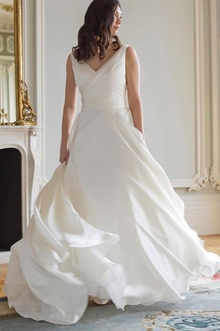 Robe de mariée romantique en forme a-ligne de traîne courte avec manche longue