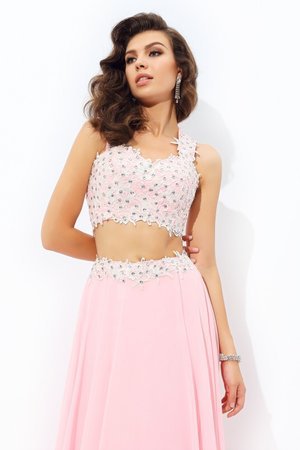 Robe de bal longue fermeutre eclair jusqu'au sol 2 pice avec chiffon