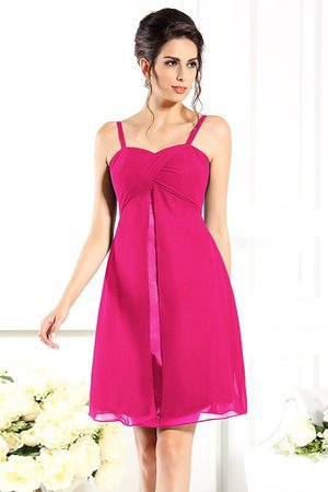 Robe demoiselle d'honneur bref de princesse avec chiffon bretelles spaghetti ligne a