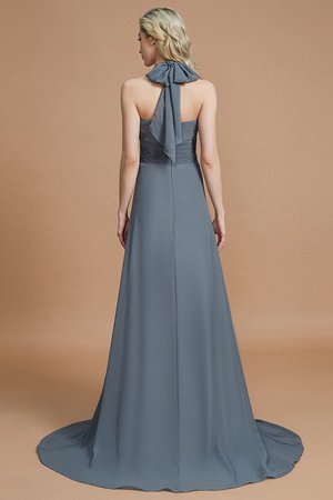 Robe demoiselle d'honneur ligne a de princesse manche nulle avec chiffon de dos nu