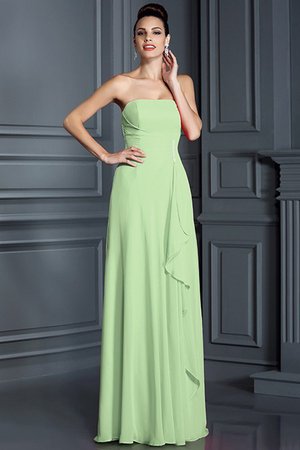 Robe demoiselle d'honneur longue avec chiffon avec perle de princesse a-ligne