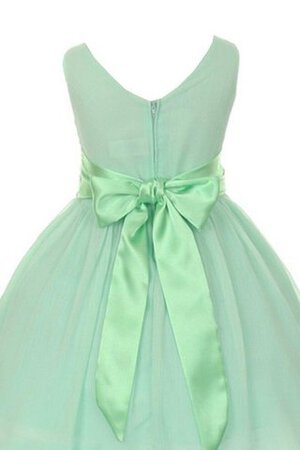 Robe cortège fille bref manche nulle v encolure avec fleurs ruché