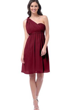 Robe demoiselle d'honneur bref avec chiffon col en forme de cœur bandouliere spaghetti