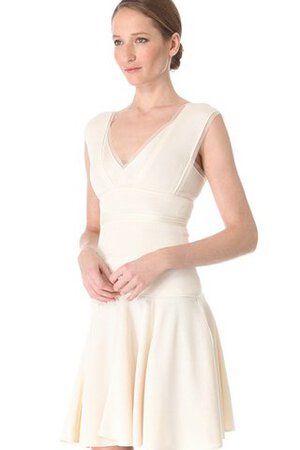 Robe de mariée bref fermeutre eclair ruché en chiffon a-ligne