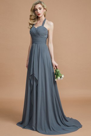 Robe demoiselle d'honneur ligne a de princesse manche nulle avec chiffon de dos nu