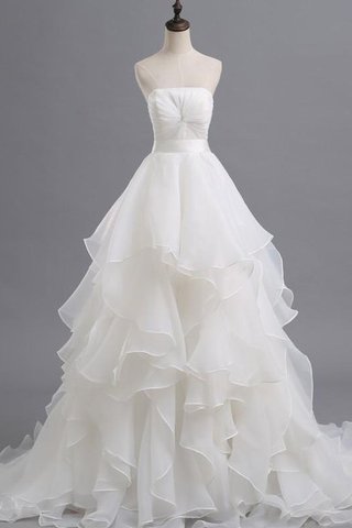 Robe de mariée courte dos nu manche nulle bandouliere spaghetti en organza