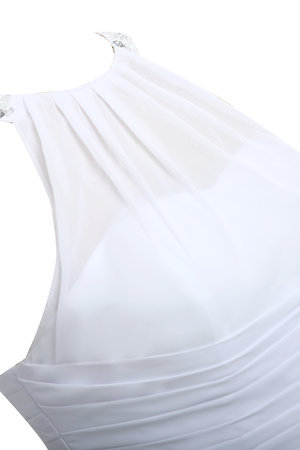 Robe de mariée officiel pailleté simple avec sans manches boutonné