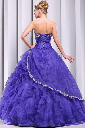 Robe de quinceanera naturel col en forme de cœur de mode de bal jusqu'au sol textile en tulle