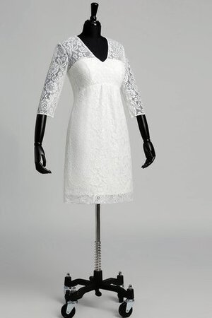 Robe de mariée humble de tour de ceinture empire ligne a ruché avec décoration dentelle