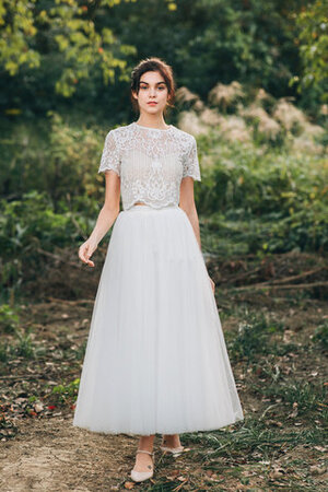 Robe de mariée fermeutre eclair passionnant 2 pice chic sexy