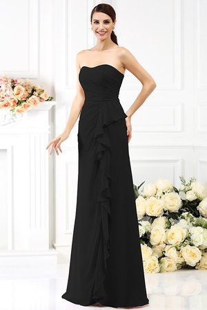 Robe de bal plissage longue avec chiffon avec fronce de col en cœur