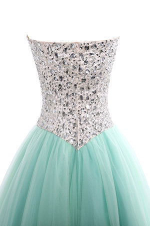 Robe de quinceanera facile sexy en tulle lache manche nulle