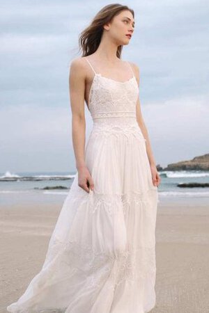 Robe de mariée informel moderne de traîne courte manche nulle en plage