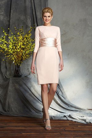 Robe mère de mariée bref fermeutre eclair avec manche 3/4 de fourreau en chiffon