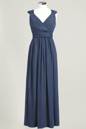 Robe demoiselle d'honneur distinguee avec chiffon v encolure avec manche épeules enveloppants