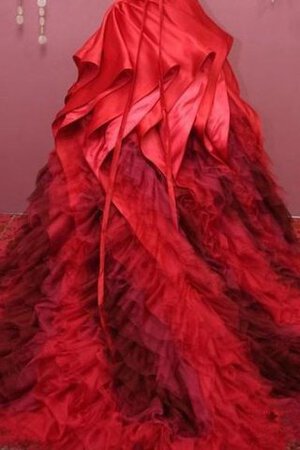 Robe de quinceanera plissage naturel de mode de bal textile en tulle col en forme de cœur