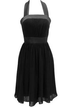 Robe demoiselle d'honneur naturel plissage de dos nu en chiffon manche nulle