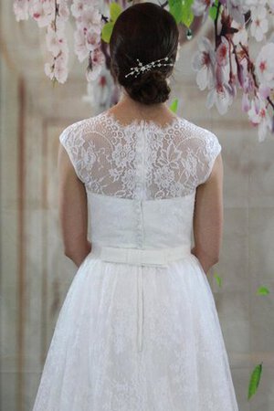 Robe de mariée facile ceinture avec nœud avec ruban de col haut