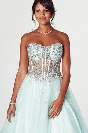 Robe de bal col en forme de cœur avec lacets avec perle ligne a avec sans manches