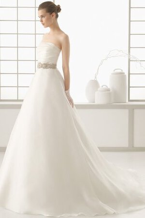 Robe de mariée facile classique avec fronce avec chiffon fermeutre eclair