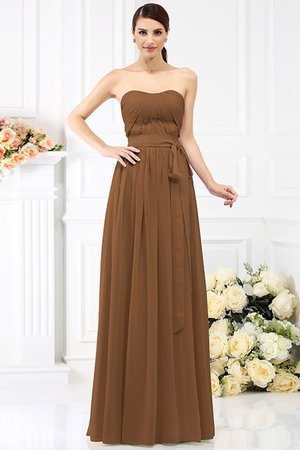 Robe demoiselle d'honneur de princesse avec zip de bustier avec chiffon avec ruban