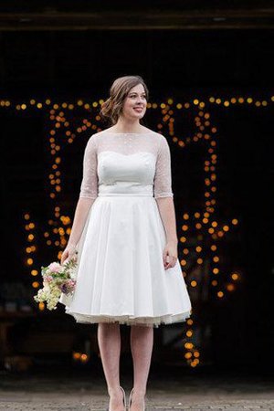 Robe de mariée à la mode plissage nature jusqu'au mollet trou serre