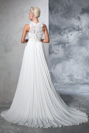 Robe de mariée de princesse en chiffon de tour de ceinture empire elevé ligne a