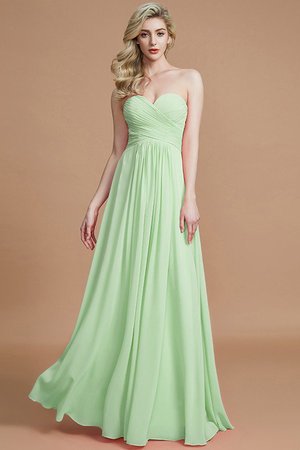 Robe demoiselle d'honneur naturel de princesse ligne a avec chiffon jusqu'au sol