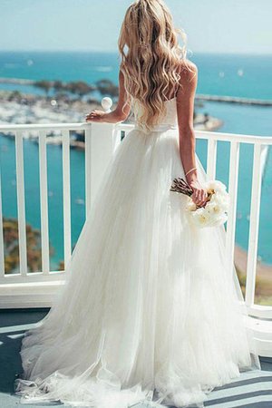 Robe de mariée de col en cœur textile en tulle de traîne courte grosses soldes naturel