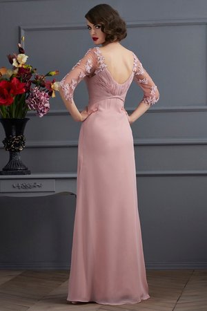 Robe de soirée longue a-ligne avec chiffon appliques col en forme de cœur