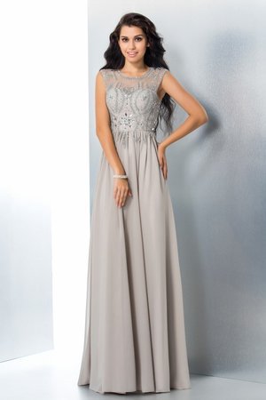 Robe de soirée longue naturel de princesse fermeutre eclair ligne a