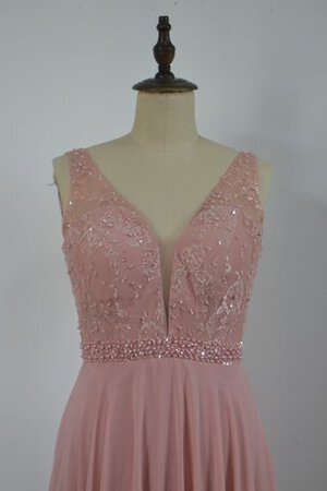 Robe de bal a salle intérieure avec perle manche nulle étourdissant avec chiffon