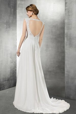 Robe de mariée sobre d'empire appliques avec chiffon ligne a