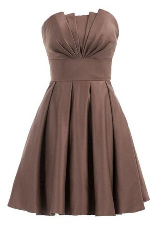 Robe demoiselle d'honneur bref plissage naturel avec nœud à boucles ligne a