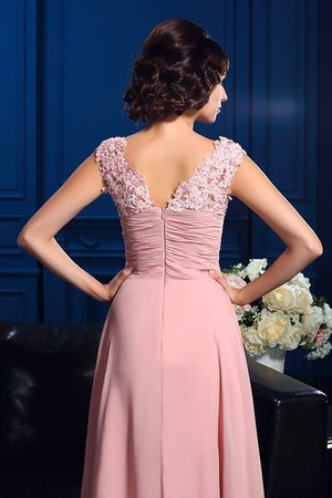 Robe mère de mariée longue avec chiffon avec sans manches appliques ligne a