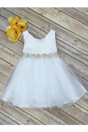 Robe cortège fille jusqu'au mollet textile en tulle de lotus manche nulle ligne a