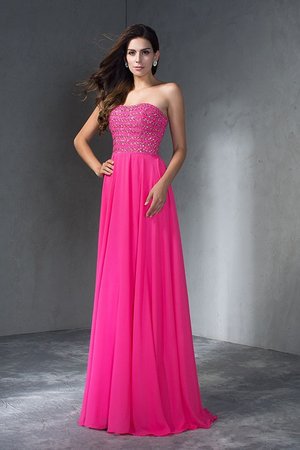 Robe de soirée longue avec chiffon de princesse avec zip col en forme de cœur