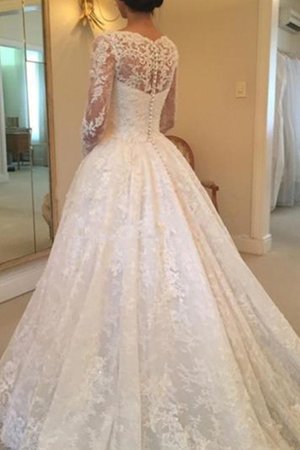 Robe de mariée avec manche longue de mode de bal merveilleux de lotus naturel