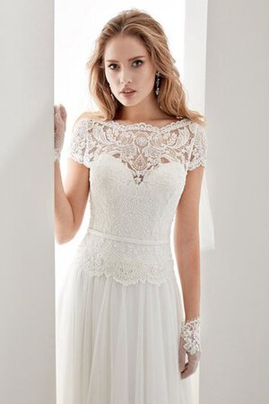 Robe de mariée avec perle sans ceinture manche nulle salle interne jusqu'au sol