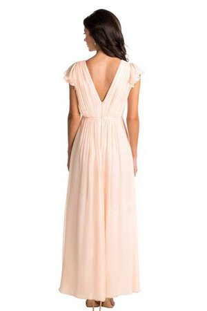 Robe demoiselle d'honneur nature romantique haut bas v encolure a-ligne