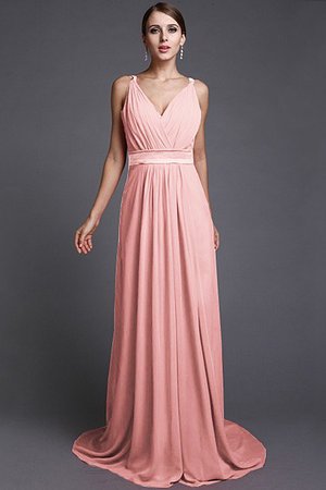 Robe demoiselle d'honneur naturel longue avec chiffon ligne a de lotus