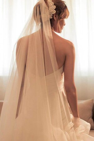 Robe de mariée naturel de traîne courte manche nulle avec perle de mode de bal