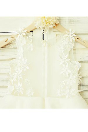 Robe cortège fille naturel ligne a fermeutre eclair de princesse avec sans manches