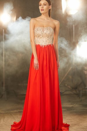 Robe de soirée avec perle de princesse ligne a de bustier avec chiffon