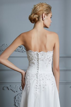 Robe de mariée accrocheur ligne a textile en tulle avec perle naturel