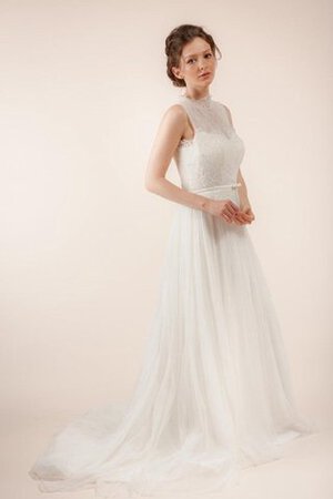 Robe de mariée elegante longue vintage en tout plein air manche nulle