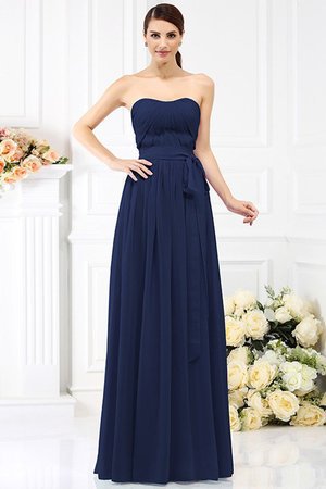 Robe demoiselle d'honneur de princesse avec zip de bustier avec chiffon avec ruban