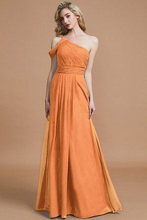 Robe demoiselle d'honneur naturel manche nulle ligne a avec chiffon de princesse